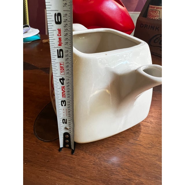 Vintage White Ceramic Square Teapot For Sale In Atlanta - Image 6 of 7