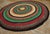American 1920s Jewel Tone Antique American Braided Folk Art Rug 9' 6'' X 9' 6''. Wool Carpet For Sale - Image 3 of 6