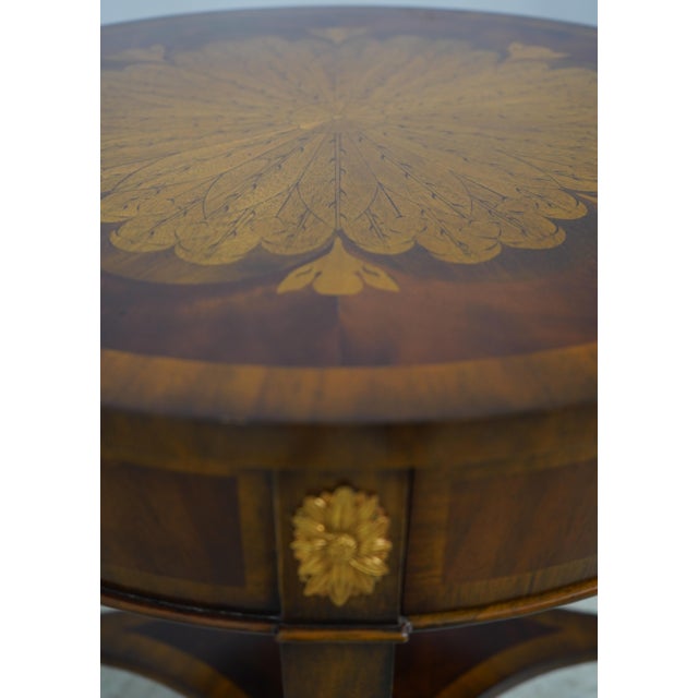 Maitland Smith Mahogany Inlaid Occasional Table For Sale - Image 13 of 17