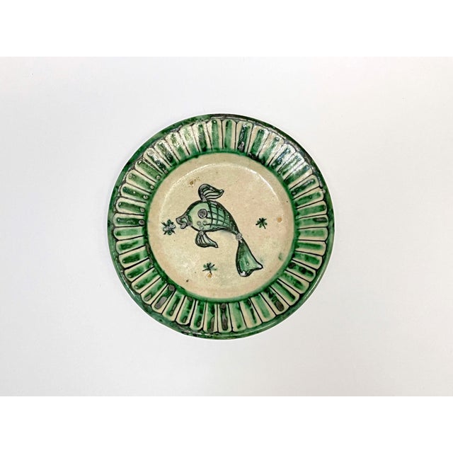 Forest Green Vietri Plates from Fabbrica Ceramica Avallone, 1930s, Set of 4 For Sale - Image 8 of 14