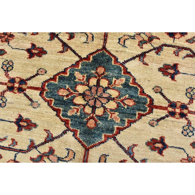 Fine Kazak Rug 5’9” X 9’4” Red Wool Traditional Hand-Knotted Carpet For Sale - Image 9 of 15