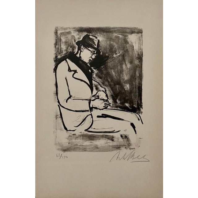 Arbit Blatas, Lithuanian French Artist Arbit Blatas Lithograph Pierre Bonnard School of Paris, 1962 For Sale In Miami - Image 6 of 6