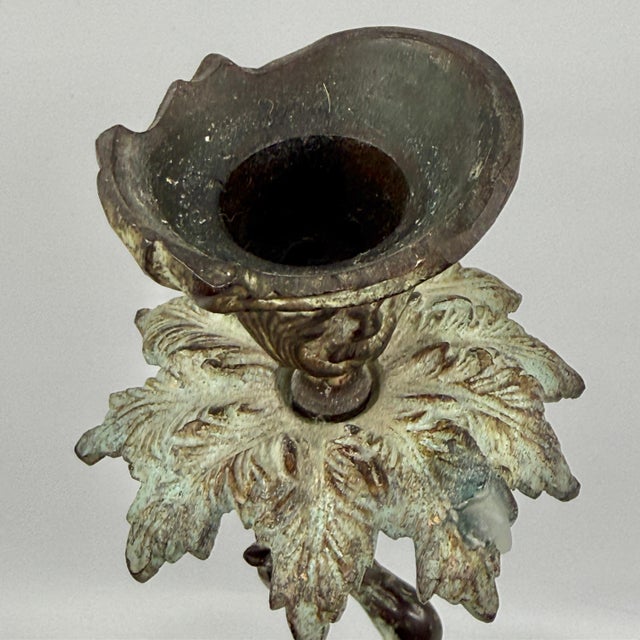 Neoclassical 19th Century Neo Classical Grand Tour Bronze Heron Candle Holder For Sale - Image 3 of 15