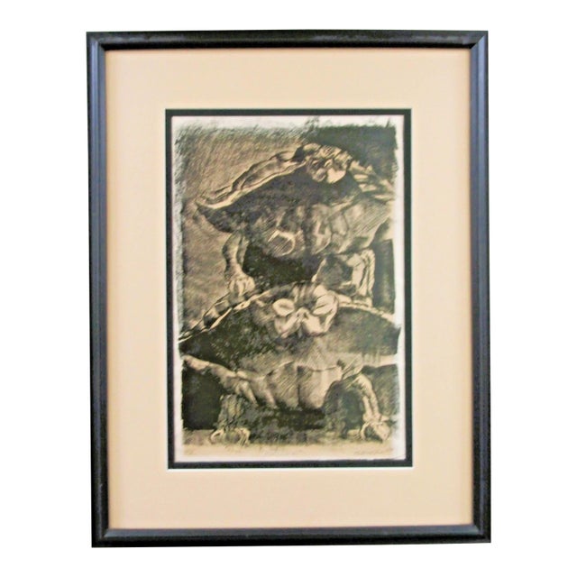 John Weinkein Numbered Print Titled Balling 2/8 Pencil Signed Matted and Framed For Sale