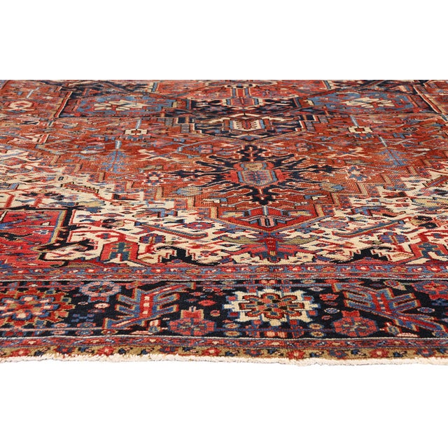 Antique Persian Heriz Rug, 09'10 X 13'10 For Sale - Image 4 of 10