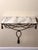 Italian Rope and Tassel Gilt Iron Wall Mount Console Table, Marble Top, 1960s For Sale - Image 4 of 12