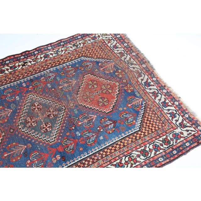 Handmade Sky Blue Tones Vintage Kaskay Rug -5' X 3' 9'' For Sale - Image 14 of 15