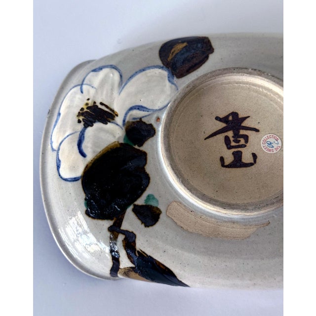 Japanese Ceramic Bowl Makuzu Kozan with Original Inscribed Box For Sale - Image 15 of 15