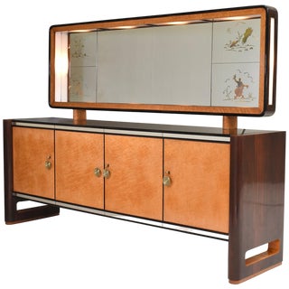 Four Seasons Art-Deco Sideboard attributed to Osvaldo Borsani, Italy, 1930s For Sale