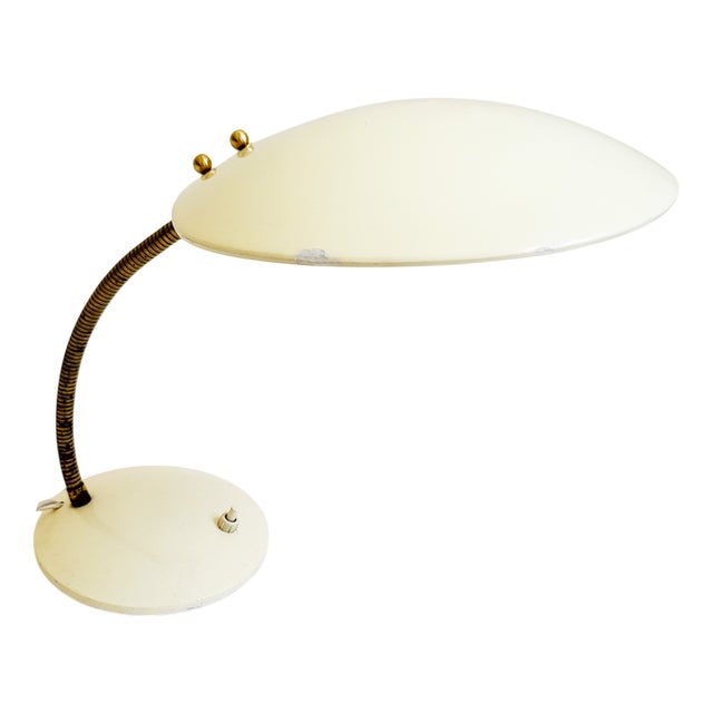 Mid-Century Modern Austrian Table Lamp in Butter Yellow, 1950s For Sale