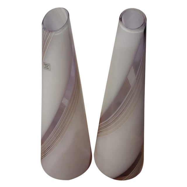 Murano Cone Table Lamps, 1970s, Set of 2 For Sale