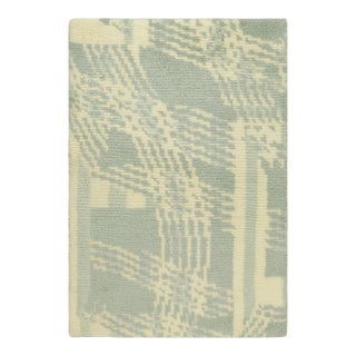 Rug & Kilim's Modern Rug in Gray & Cream With Abstract Design For Sale