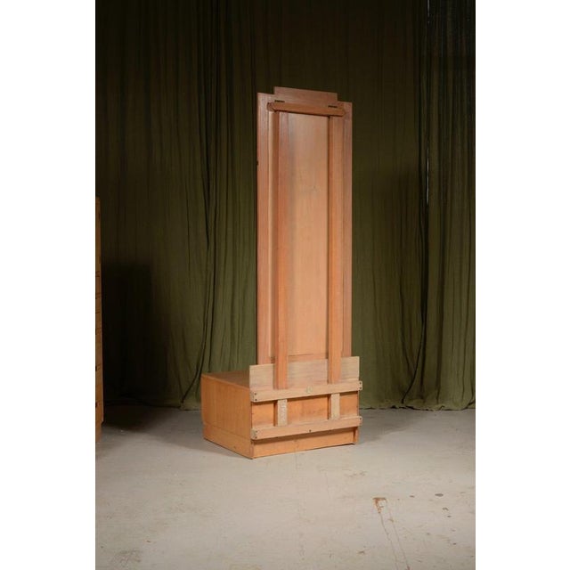 Pale Oak Cheval Dressing Mirror from Good Furniture Units Ltd., 1930s For Sale - Image 6 of 8