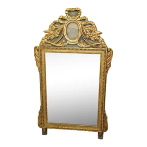 18th Century Louis XV Mirror With Oval Etching