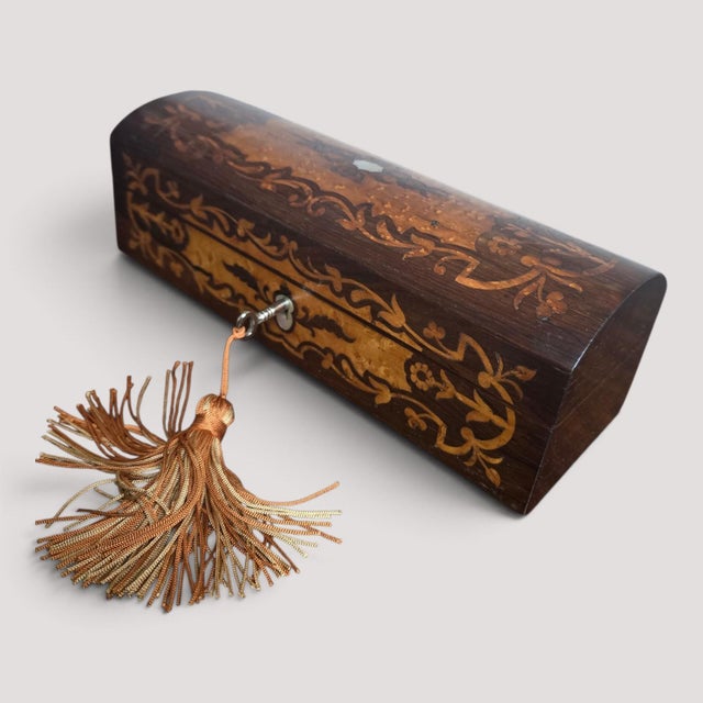 Antique English Inlaid Glove Box, 1880 For Sale - Image 12 of 12