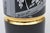 Metal Vintage Signed Hungarian Porcelain Adria Vase, 1992 Fornasetti Style, Black, Gold and White For Sale - Image 7 of 10
