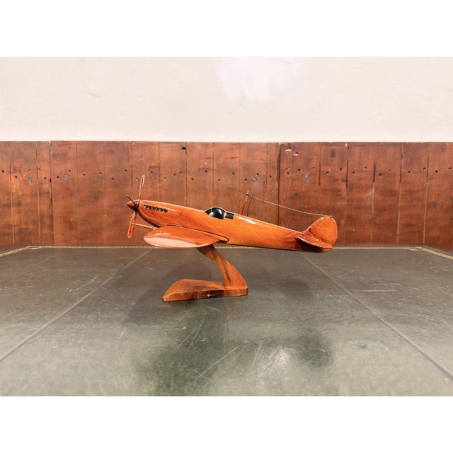 English Mahogany Spitfire Aircraft Model, in Very Good conditions. Designed 1920 to 1949