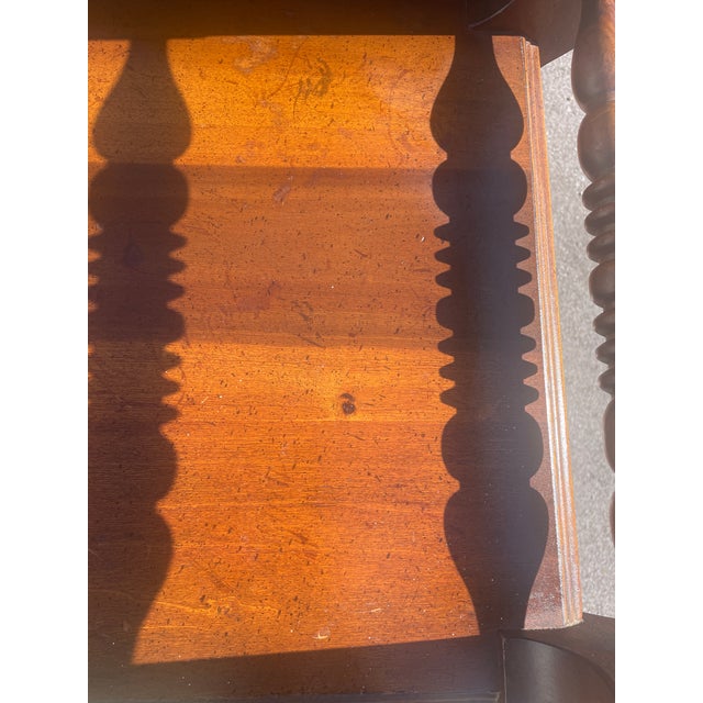 Wood Vintage Washstand With Beveled Mirror and Drawer For Sale - Image 7 of 14
