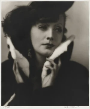 1980s Greta Garbo by George Hurrell Vintage Old Hollywood Glamour Portrait