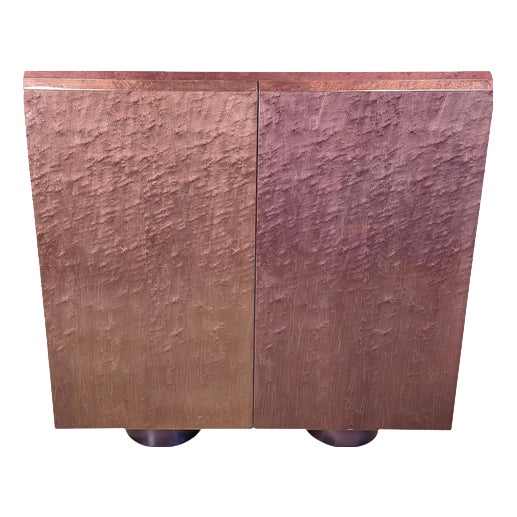 Burl Bar Cabinet by Giovanni Offredi for Saporiti, 1970s For Sale