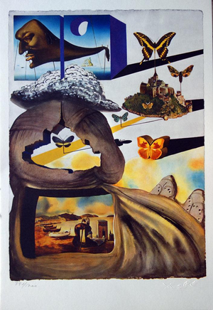 Salvador Dali, Normandie (SNCF, Suite Papillon), Lithograph