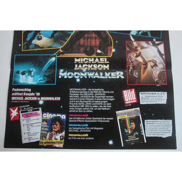 Double-Sided Michael Jackson: Moonwalker Movie Poster, 1989 For Sale - Image 10 of 14