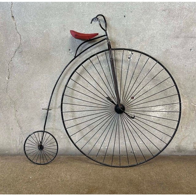 Metal Curtis Jere Penny-Farthing Bicycle Wall Sculpture For Sale - Image 7 of 7