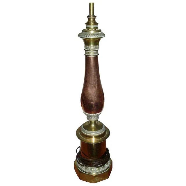 Early 19th Century French Empire Brass and Copper Cartel Desk Lamp For Sale In New York - Image 6 of 6