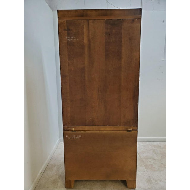 1990s Ethan Allen Bookcase French Country Display Cabinet Shell Carved Fin. 236 For Sale - Image 4 of 11