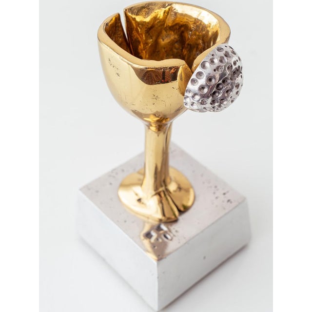 Brutalist Brass and Aluminum Golf Trophy Sculpture by David Marshall, Spain, 1970s For Sale - Image 4 of 12