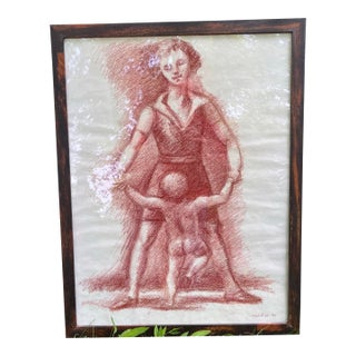 1990s Bruno Civitico Sketching Original Artwork Framed For Sale