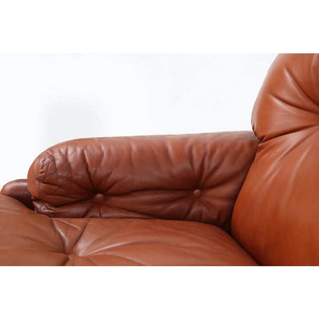 Brown Leather Coronado 2-Seater Sofa by Tobia Scarpa for B&B Italia, Italy, 1960s For Sale - Image 10 of 18