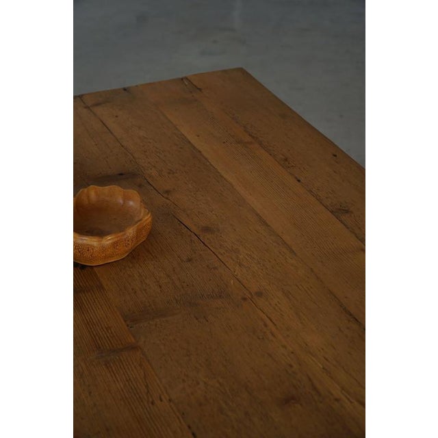 Wood French Modern Rectangular Desk or Dining Table in Pine, 1900s For Sale - Image 7 of 18