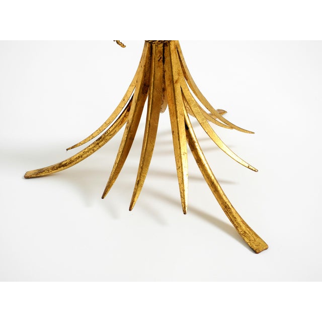 Mid-Century Gilded Floral Side Table with Glass Top by Hans Kögl, 1960s For Sale - Image 14 of 18