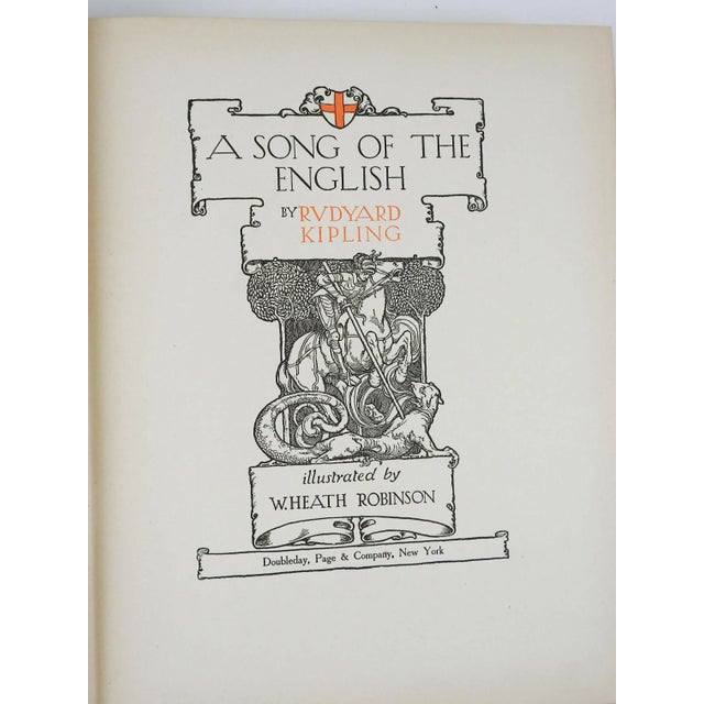 Illustration Antique 1909 Song of the English by Rudyard Kipling Book For Sale - Image 3 of 13