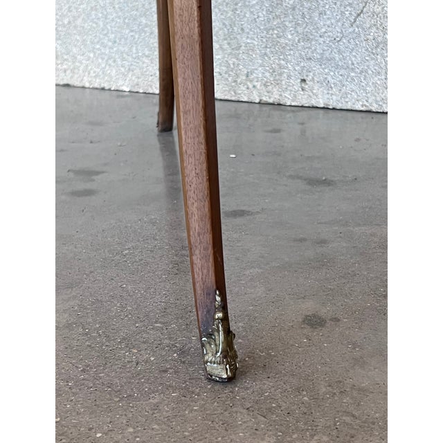 French Mahogany Brass Two-Tier Side or Coffee Table For Sale - Image 12 of 13