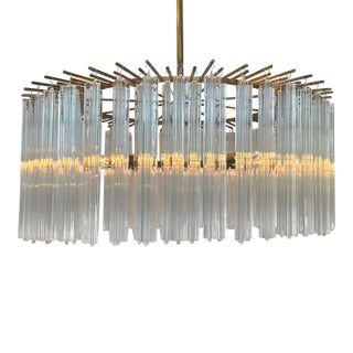Arteriors Modern Brass and Glass Nessa Round Chandelier For Sale