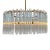 Arteriors Modern Brass and Glass Nessa Round Chandelier For Sale