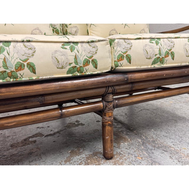 McGuire Furniture Bamboo Loveseat, Vintage. For Sale - Image 11 of 12