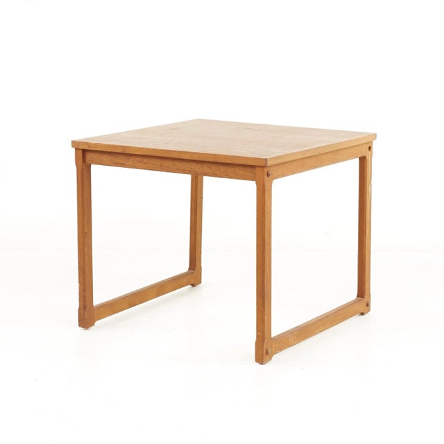 Mid-Century Modern Mid Century Square Teak Side End Table For Sale - Image 3 of 11