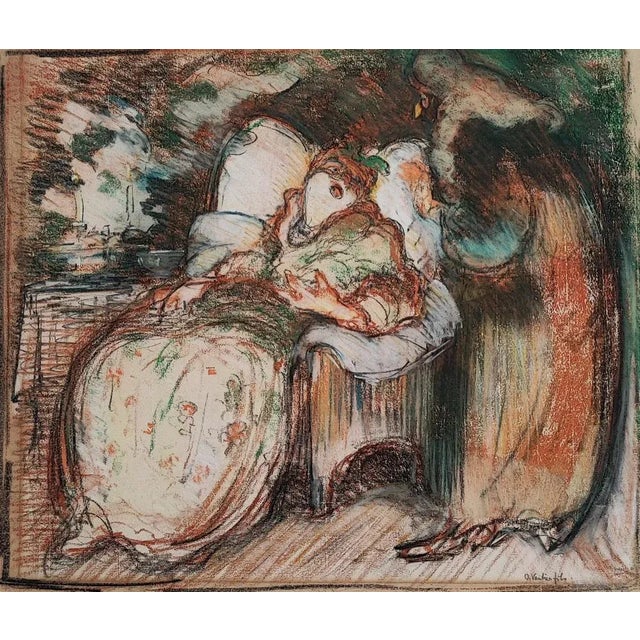 Otto II Vautier, Le malade imaginaire de Molière, Pastel on Watercolor Paper, Framed For Sale - Image 9 of 9