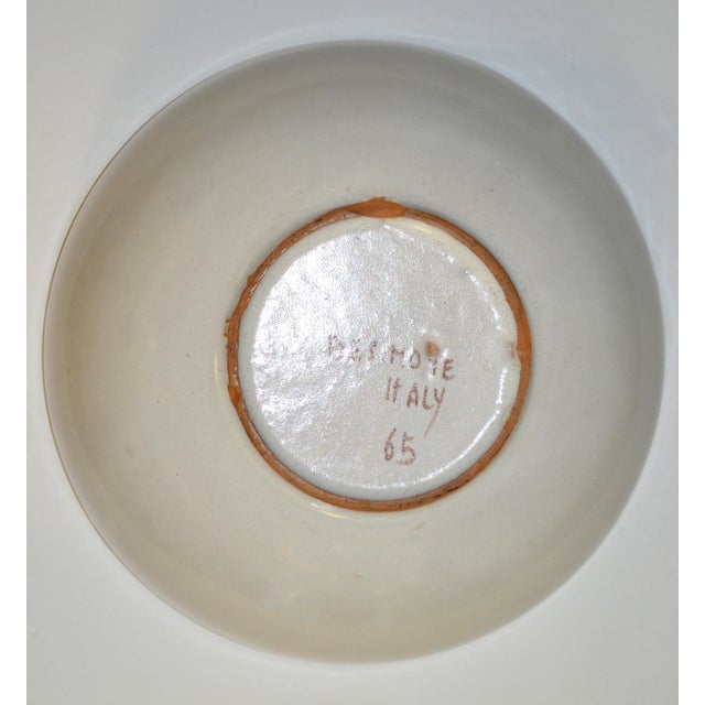 DeSimone 1965 Desimone Italy Hand-Painted Large Bowl For Sale - Image 4 of 11