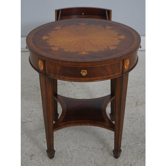 Maitland Smith Mahogany Inlaid Occasional Table For Sale In Philadelphia - Image 6 of 17