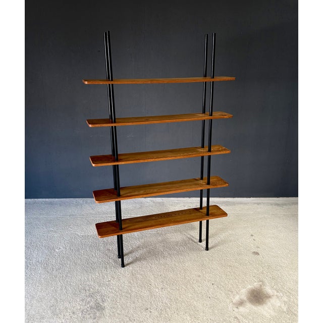 Mid-Century Modern Dutch Stick Shelving Unit by W. Lutjens, Netherlands, 1960s For Sale - Image 9 of 18