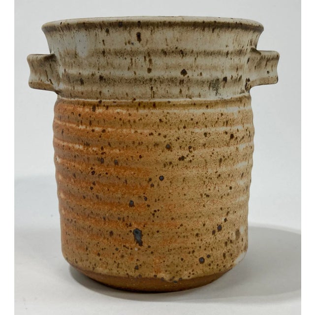 Mid 20th Century Vintage Two Tone Studio Pottery Vessel For Sale - Image 5 of 9