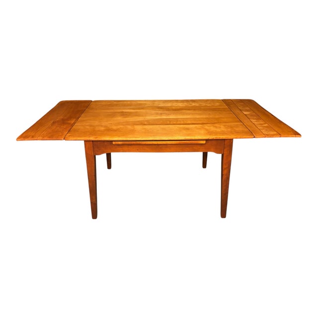 Herman DeVries 1950s Maple - Mid Century Modern Cushman of Vermont Draw Leaf Table. Design by Herman Devries For Sale - Image 4 of 9