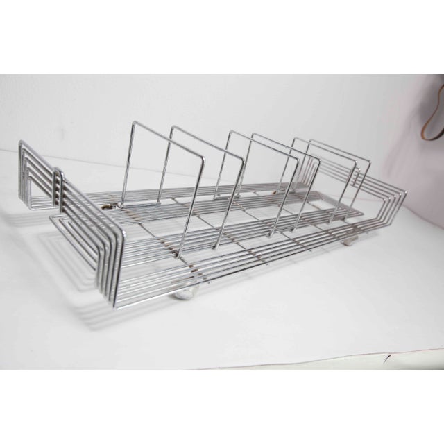 Metal Max Sauze Magazine Rack attributed to Isocèle, 1970s For Sale - Image 7 of 18