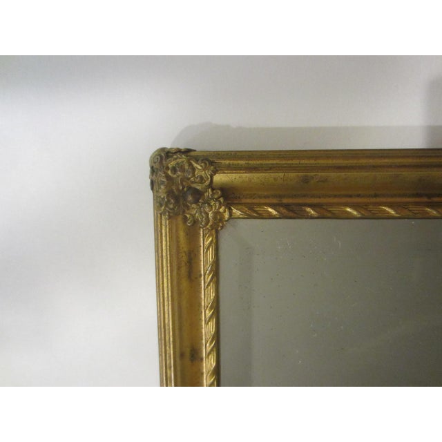 Art Deco Triptych Bronze Pictorial Beveled Boudoir Folding Mirror For Sale - Image 12 of 13