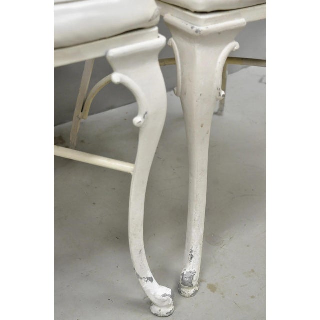 Vintage Art Nouveau Style Trojan Scrolling Cast Aluminum Dining Chairs Set of 4 For Sale - Image 12 of 18