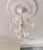 White Vintage Murano Glass Chandelier, 1980s White Floral Lamp, Small Italian Ceiling Light For Sale - Image 8 of 14
